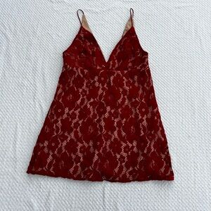 Red Lace Free People dress